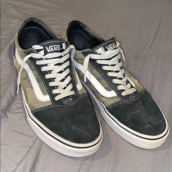 camo low top vans